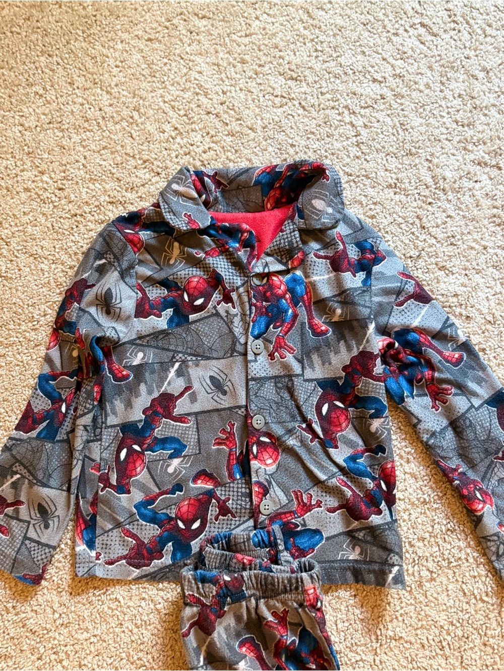 Spiderman Kids Pajama Set - Size 6 - Picture 6 of 7